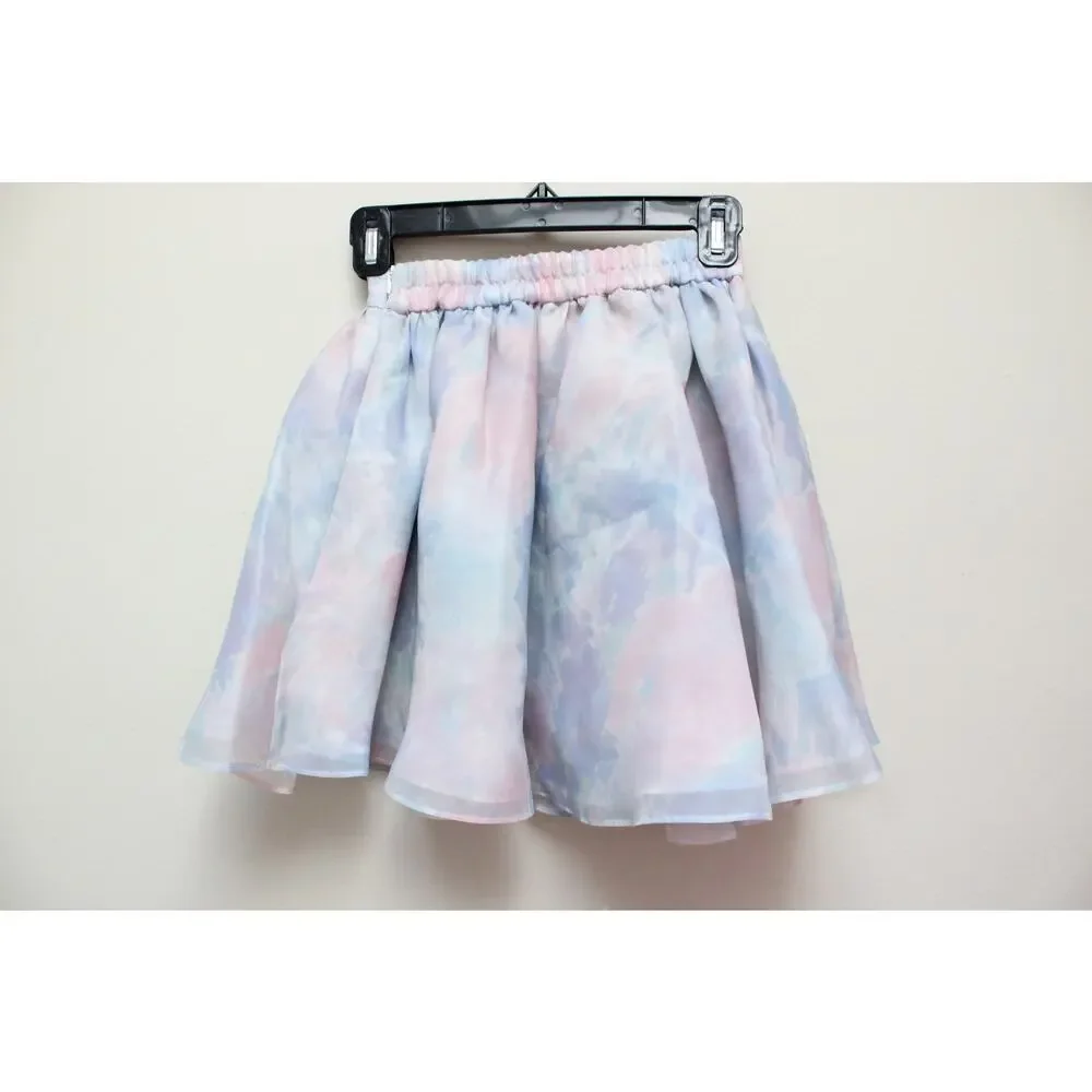 NWT Selkie Cocktail Watercolor Organza Puff Skirt Size XXS